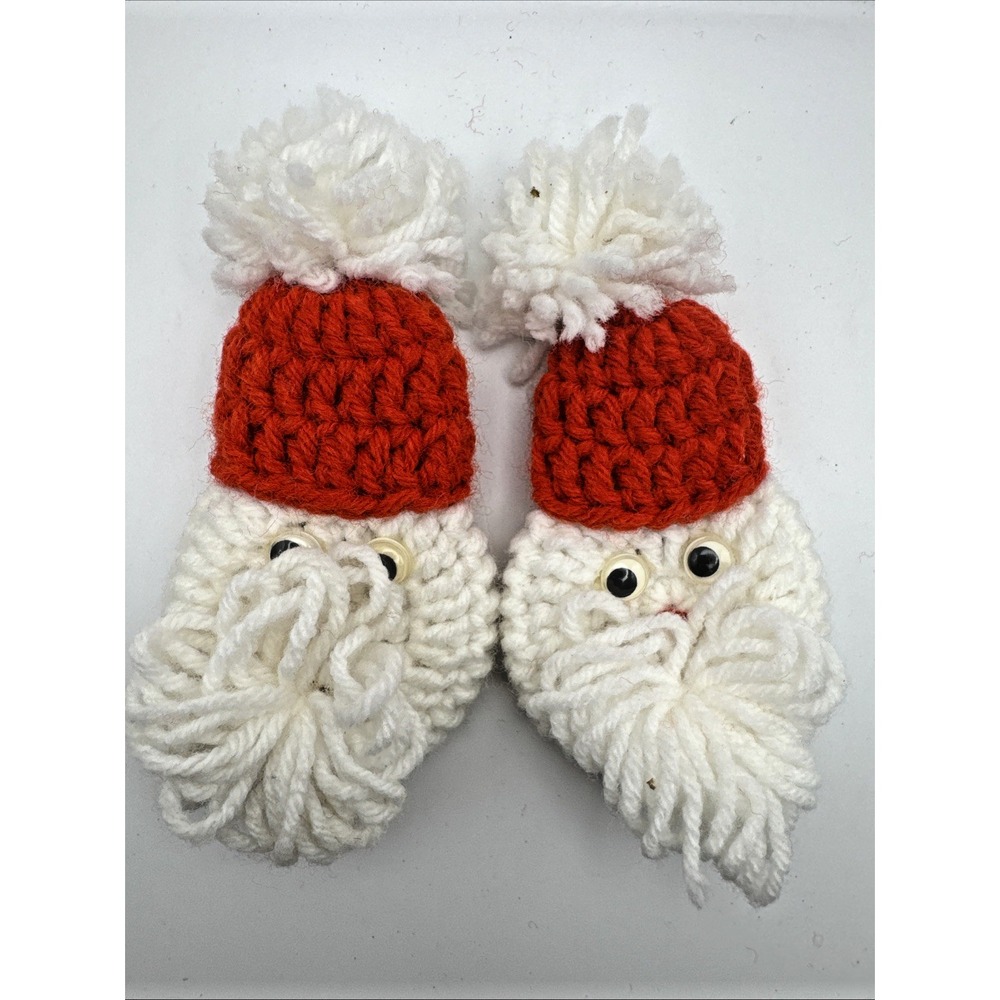 Santa Doorknob Cover Hand‎ Knit Vintage